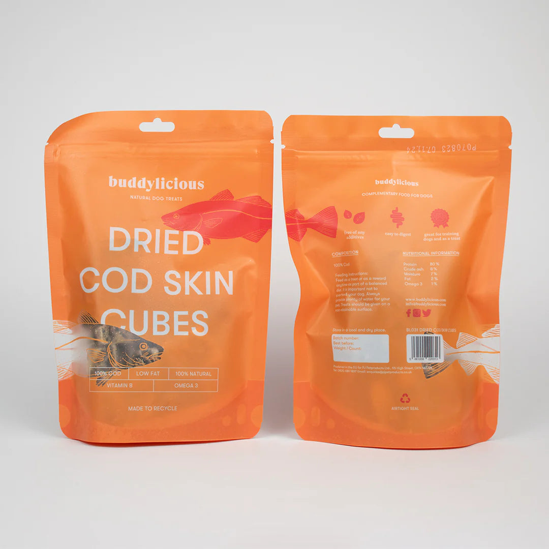 Dried Cod Skin Cubes