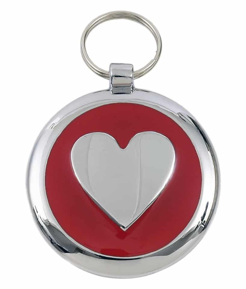 Heart Design ID tag - Red