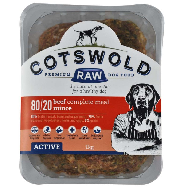 Cotswold Raw Beef Mince 80/20 Complete Active (1kg)