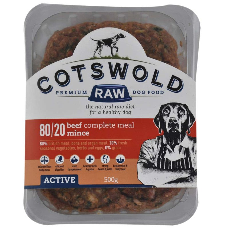 Cotswold Raw Beef Mince 80/20 Complete Active 500g