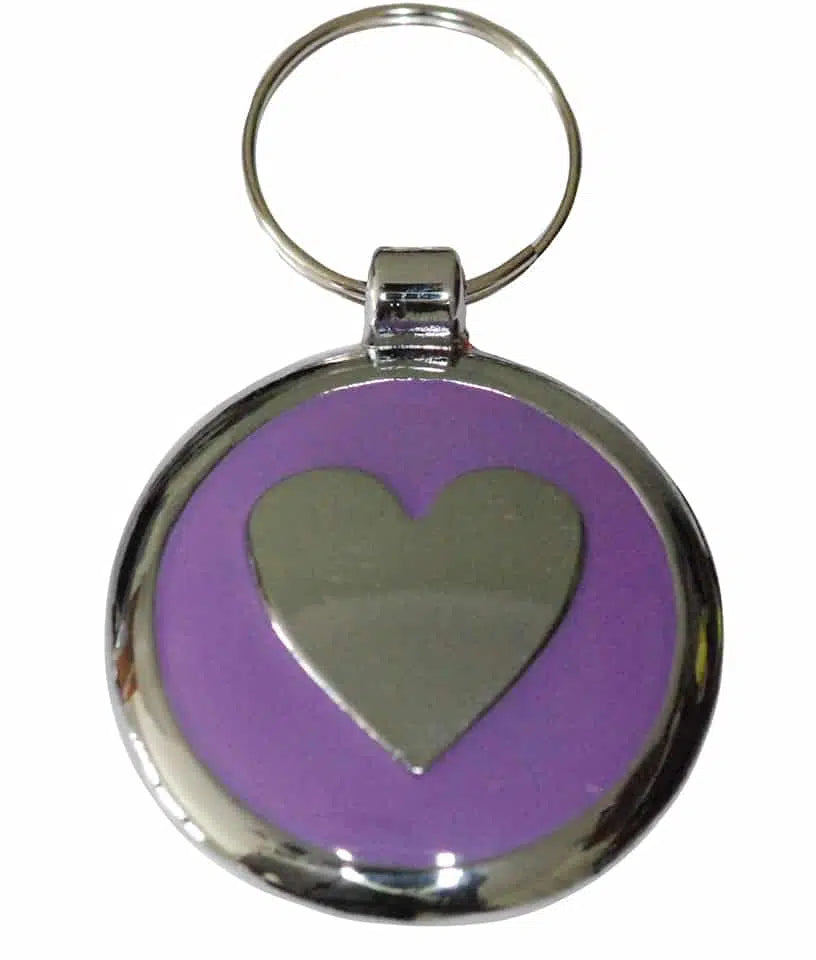 Heart Design ID tag - Lilac